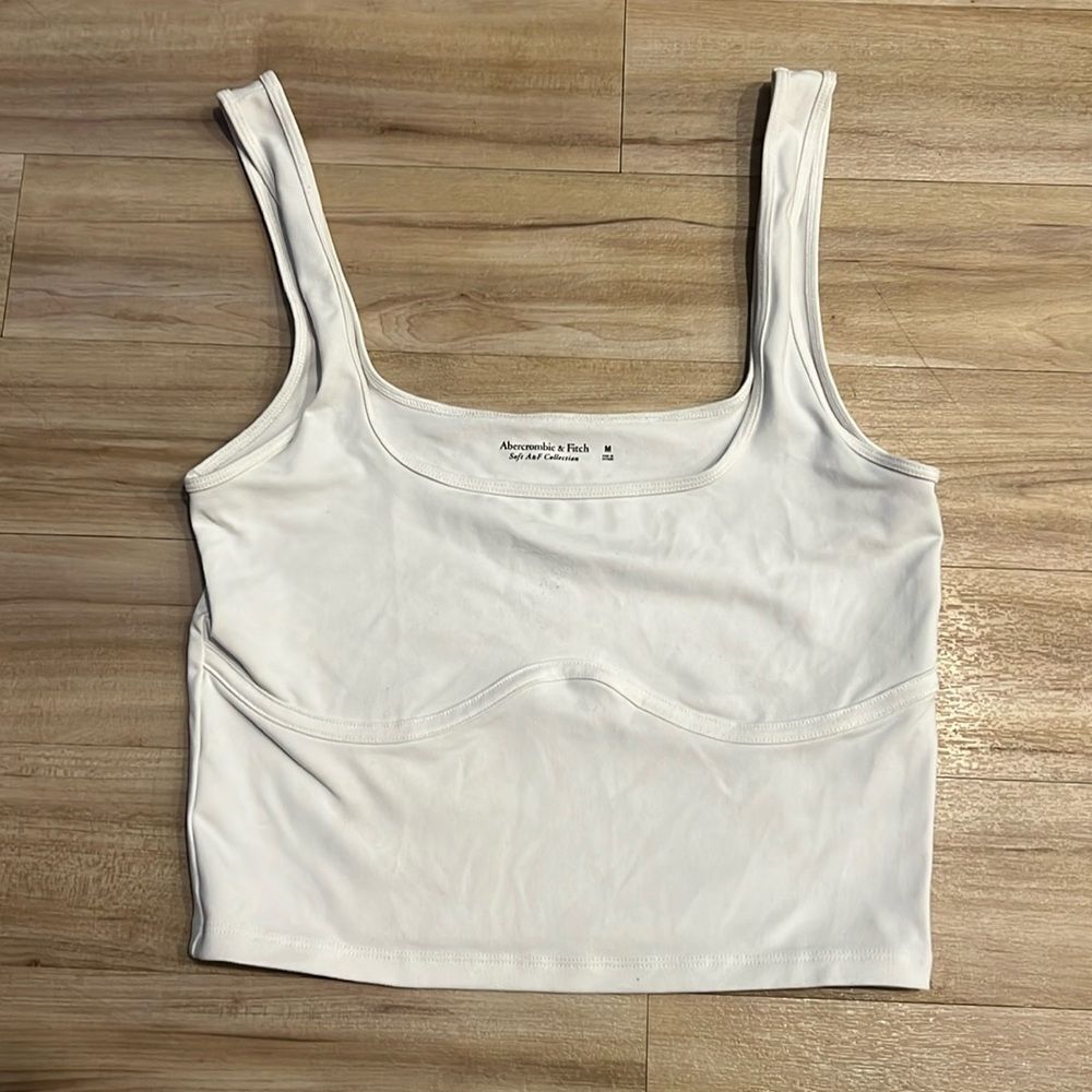 Abercrombie & Fitch white crop top Soft Collection size medium